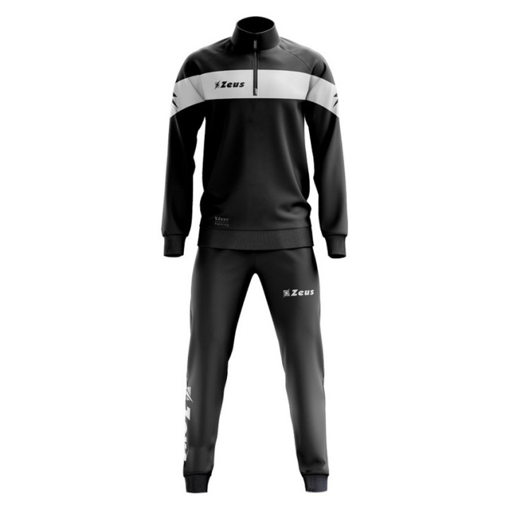 Tuta sportiva modello Marte colore nero e bianco