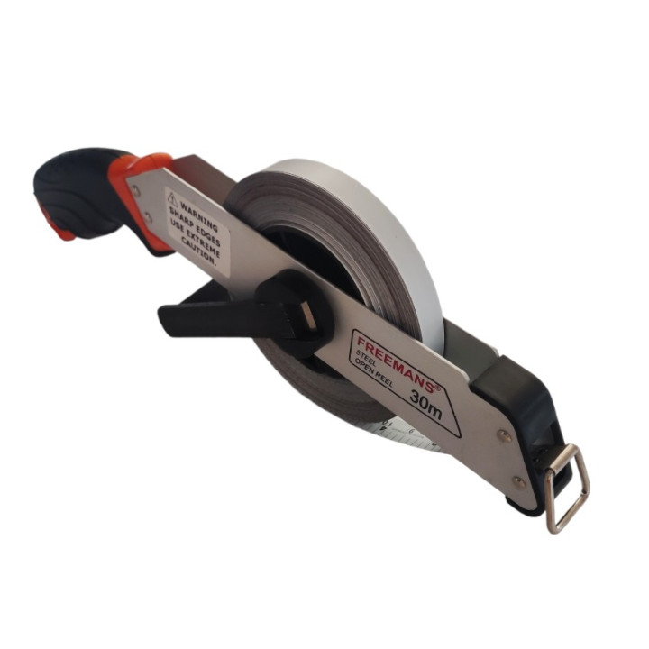 Steel measuring tape with 30 meter handle