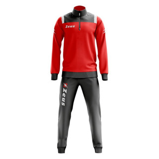 Vesuvio model tracksuit in red and dark grey