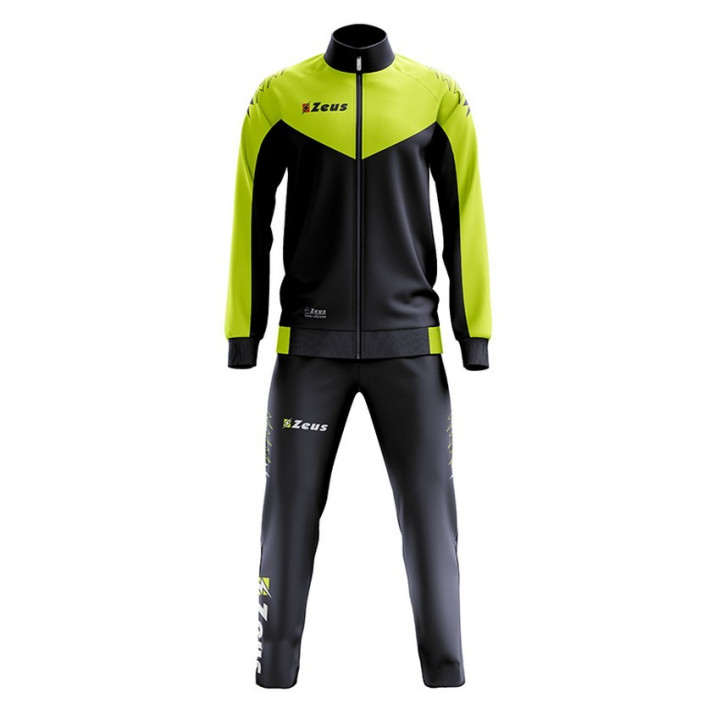 Ulysse model tracksuit in blue and fluorescent yellow