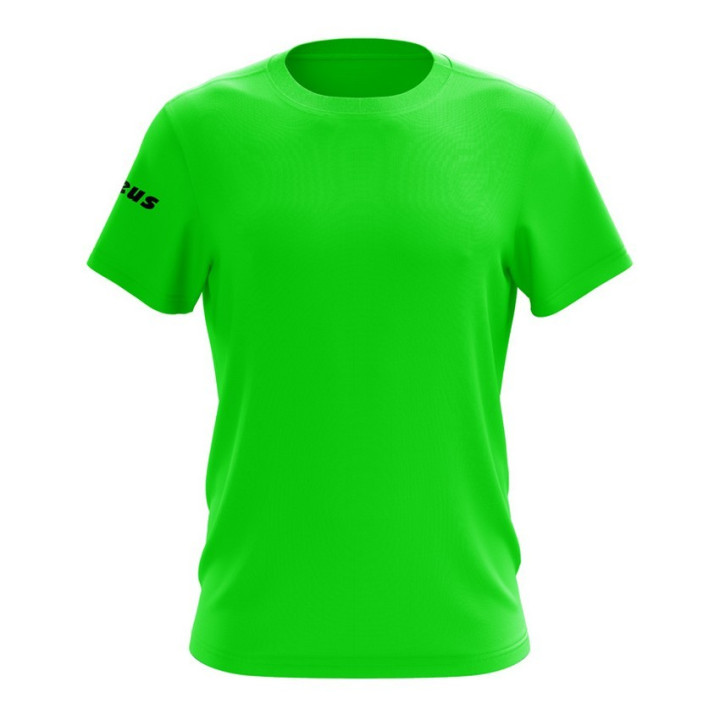 T-shirt basic Zeus in cotone manica corta colore verde fluo