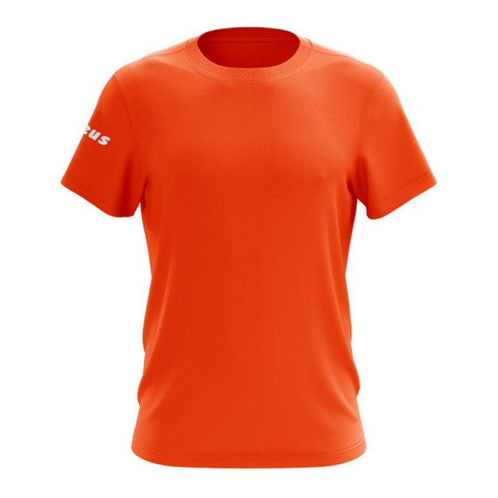 T-shirt basic Zeus in cotone manica corta colore arancio fluo