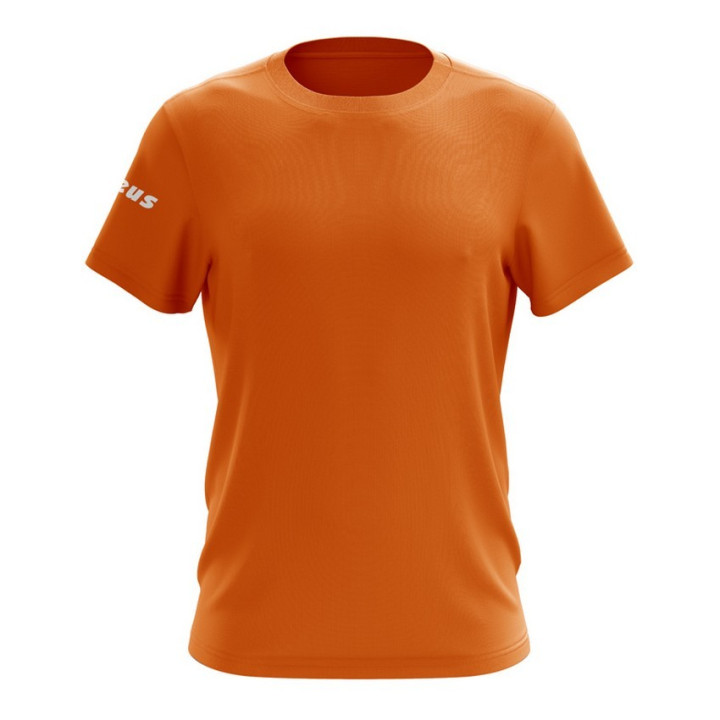 T-shirt basic Zeus in cotone manica corta colore arancio