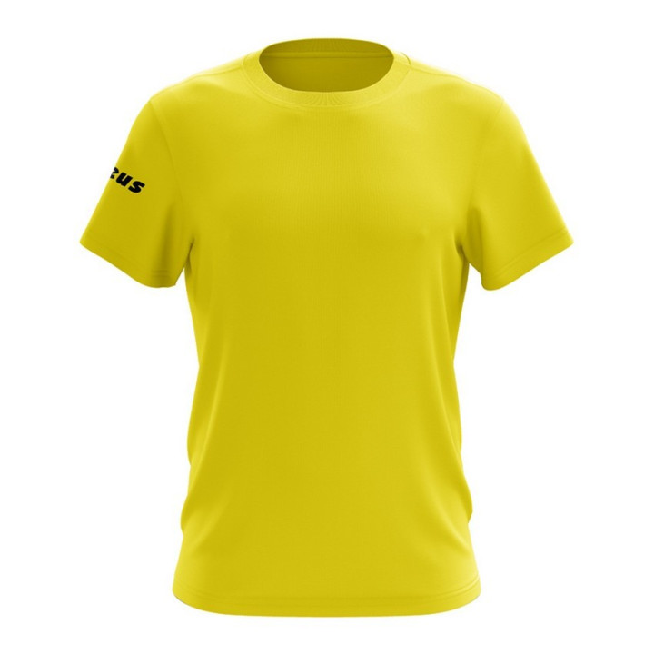 Basic Zeus t-shirt in yellow short-sleeved cotton