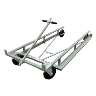 Obstacle trolley on rubber wheels