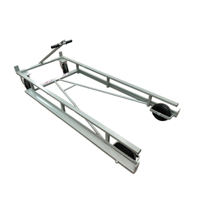 Carrello porta ostacoli su ruote gommate