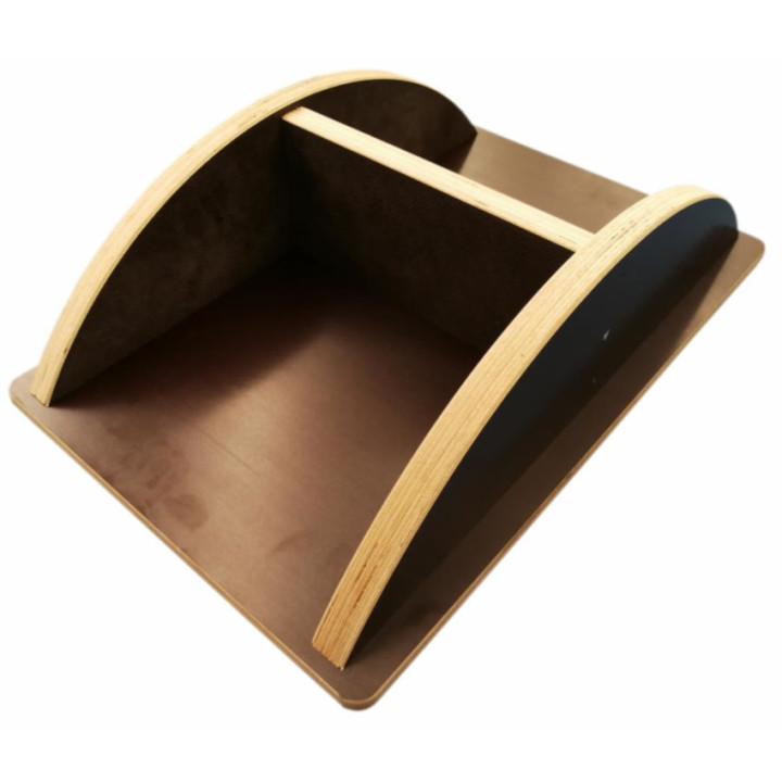 Rectangular wooden proprioceptive platform 48x38 cm