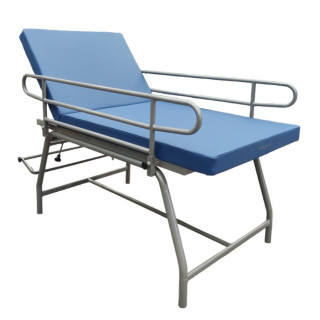 Medical Examination Cot for Infirmary with safety sides and roll holder