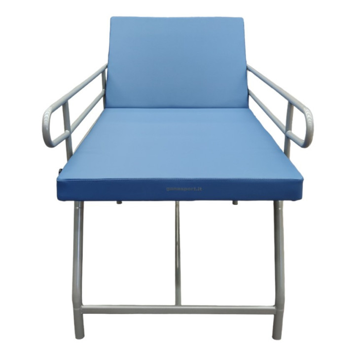Medical Examination Cot for Infirmary with safety sides and roll holder