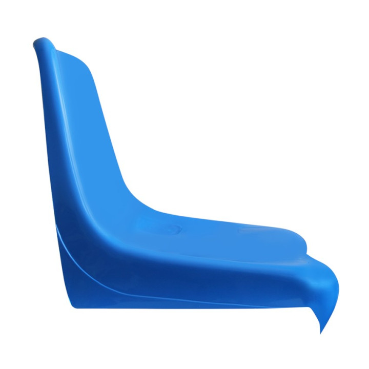 Monobloc seat with backrest for grandstands and sports facilities