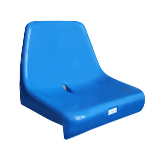 Monobloc seat with backrest for grandstands and sports facilities