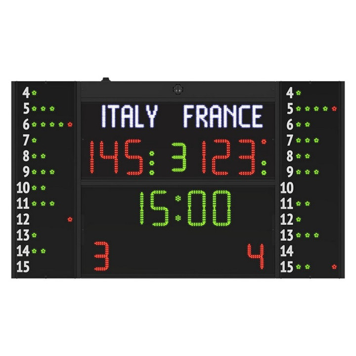 Electronic multisport scoreboard FC54H25N12A1 FIBA approved