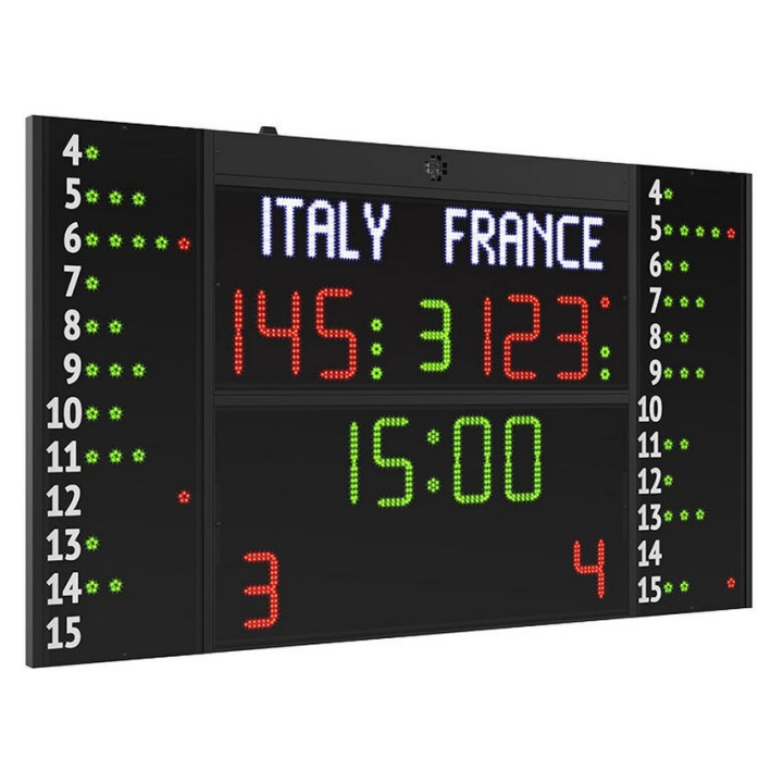 Electronic multisport scoreboard FC54H25N12A1 FIBA approved