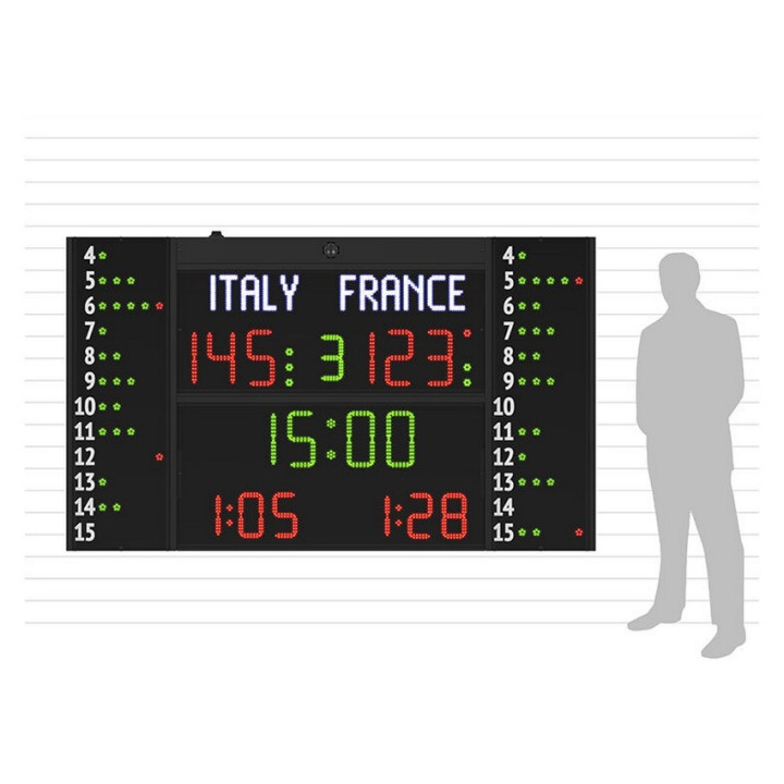 Tabellone segnapunti Elettronico multisport FC54H25N12A1 Omologato FIBA