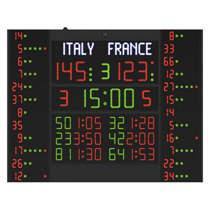 Electronic multisport scoreboard FC62H25N12B2 FIBA approved