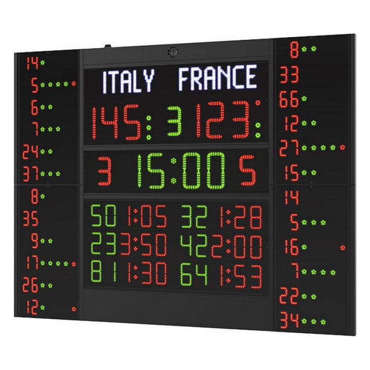 Electronic multisport scoreboard FC62H25N12B2 FIBA approved