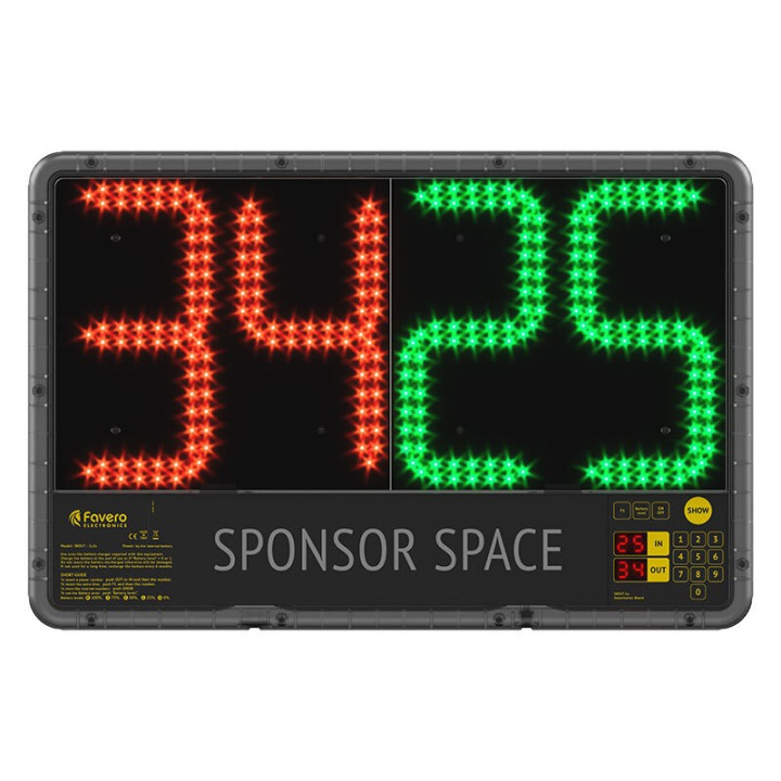 INOUT-2S double-sided electronic scoreboard for player substitution